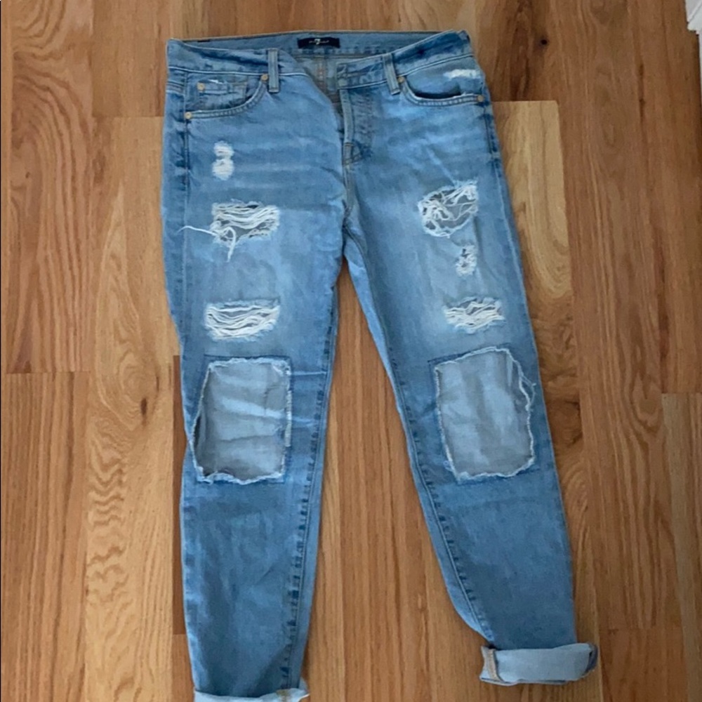 7s tipped boyfriend jeans